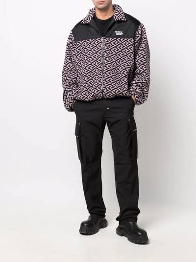 VERSACE graphic-print fleece jacket outlook