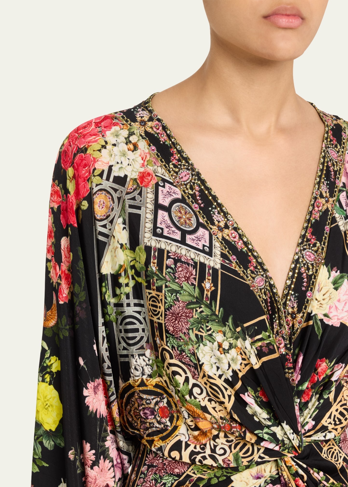 Adorned In Alexandria Long Split Twist-Front Dress - 5