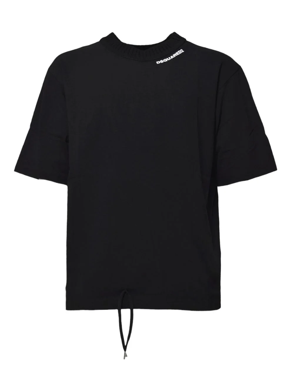 drawstring-hem T-shirt - 1