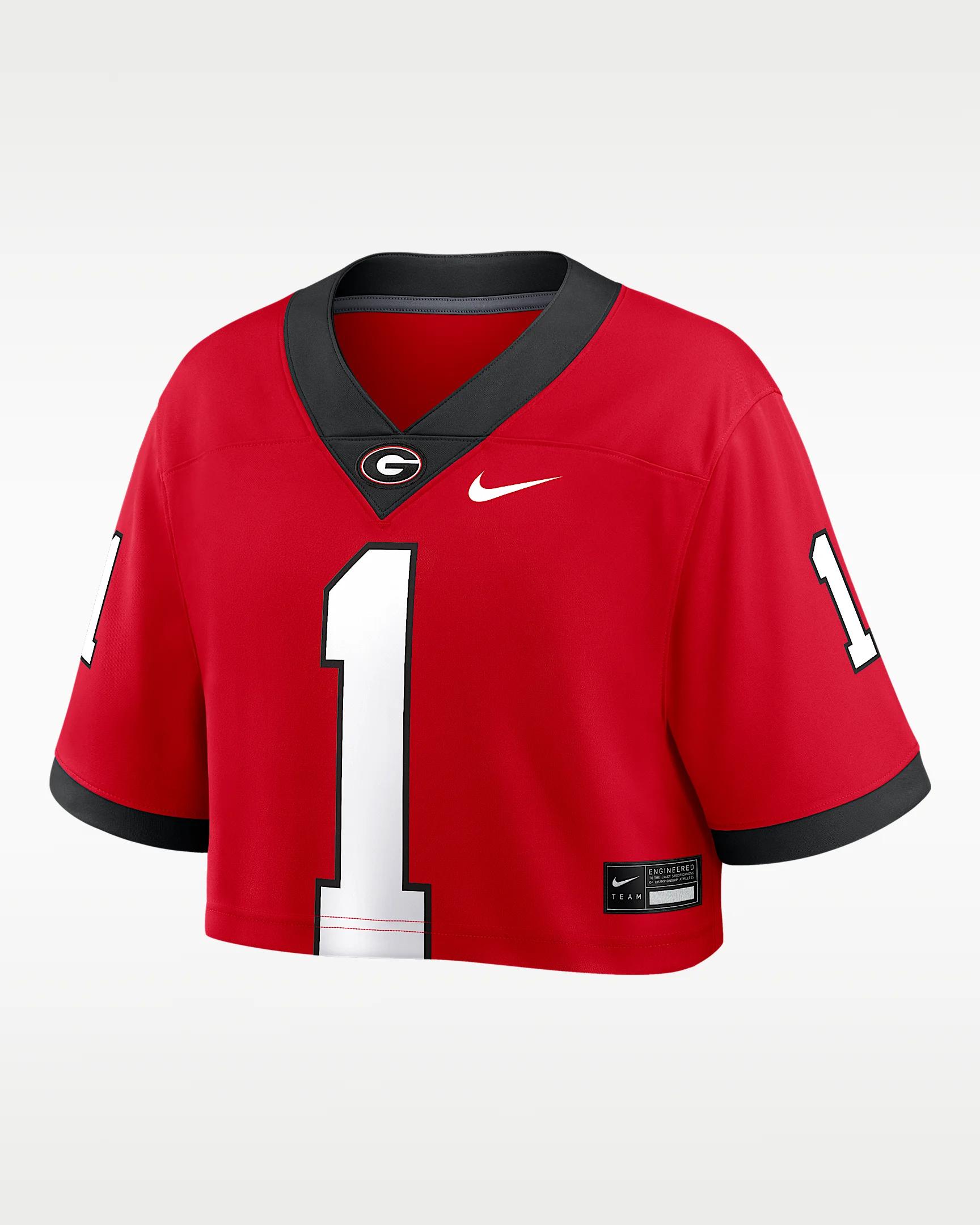 Georgia Women's Nike Dri-FIT College Cropped Game Jersey - 1