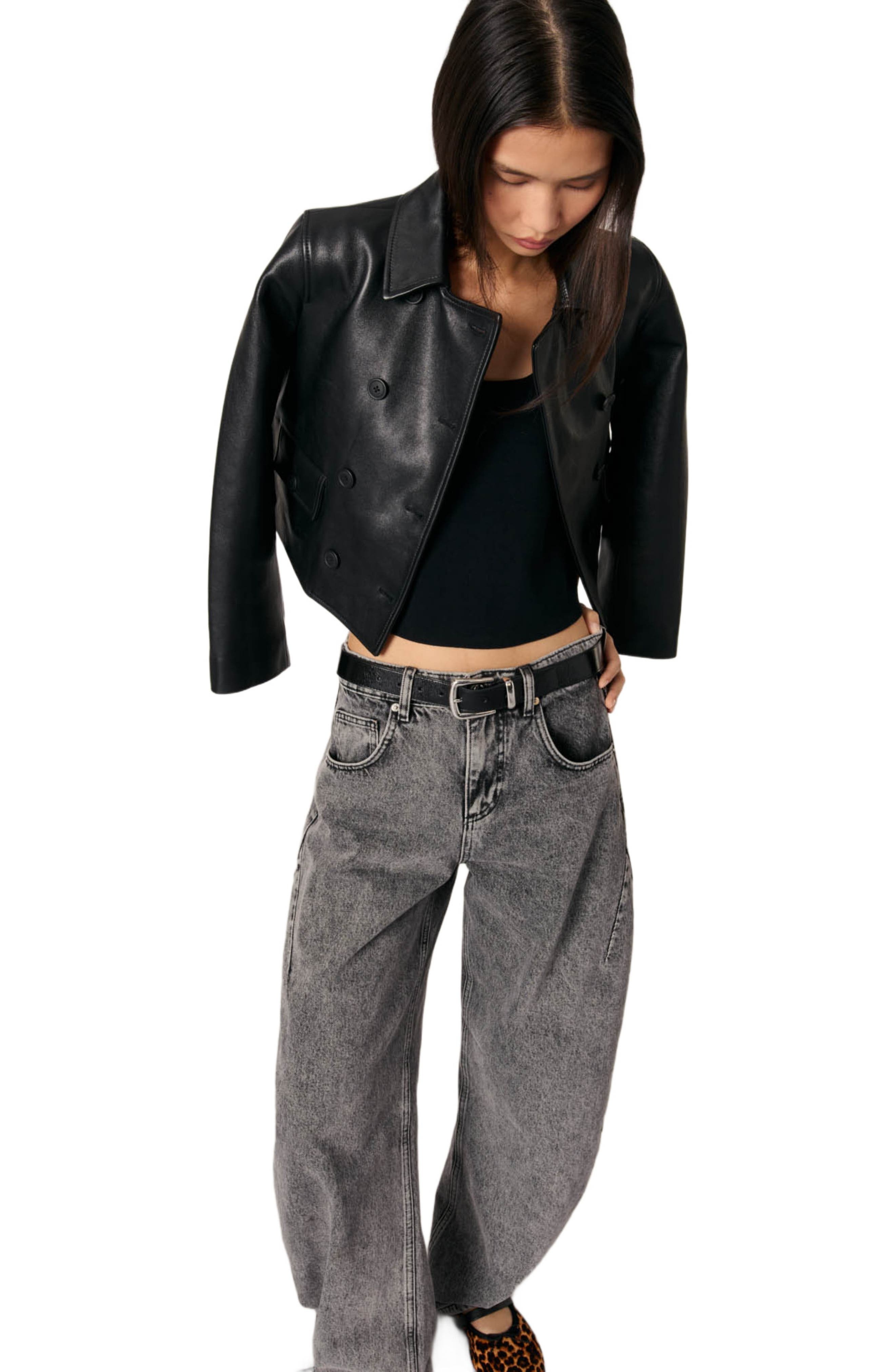 maje Balloon jeans in Grey at Nordstrom - 4