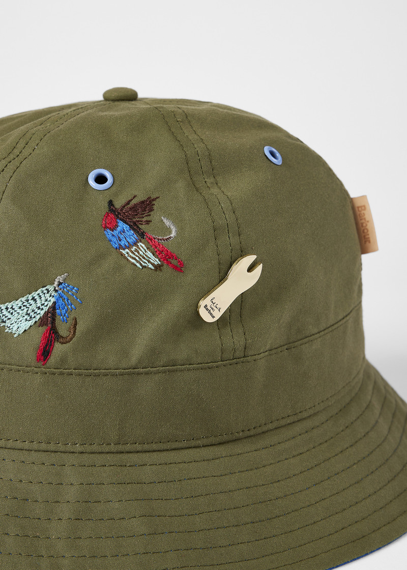 Paul Smith loves Barbour - Khaki Bucket Hat 5