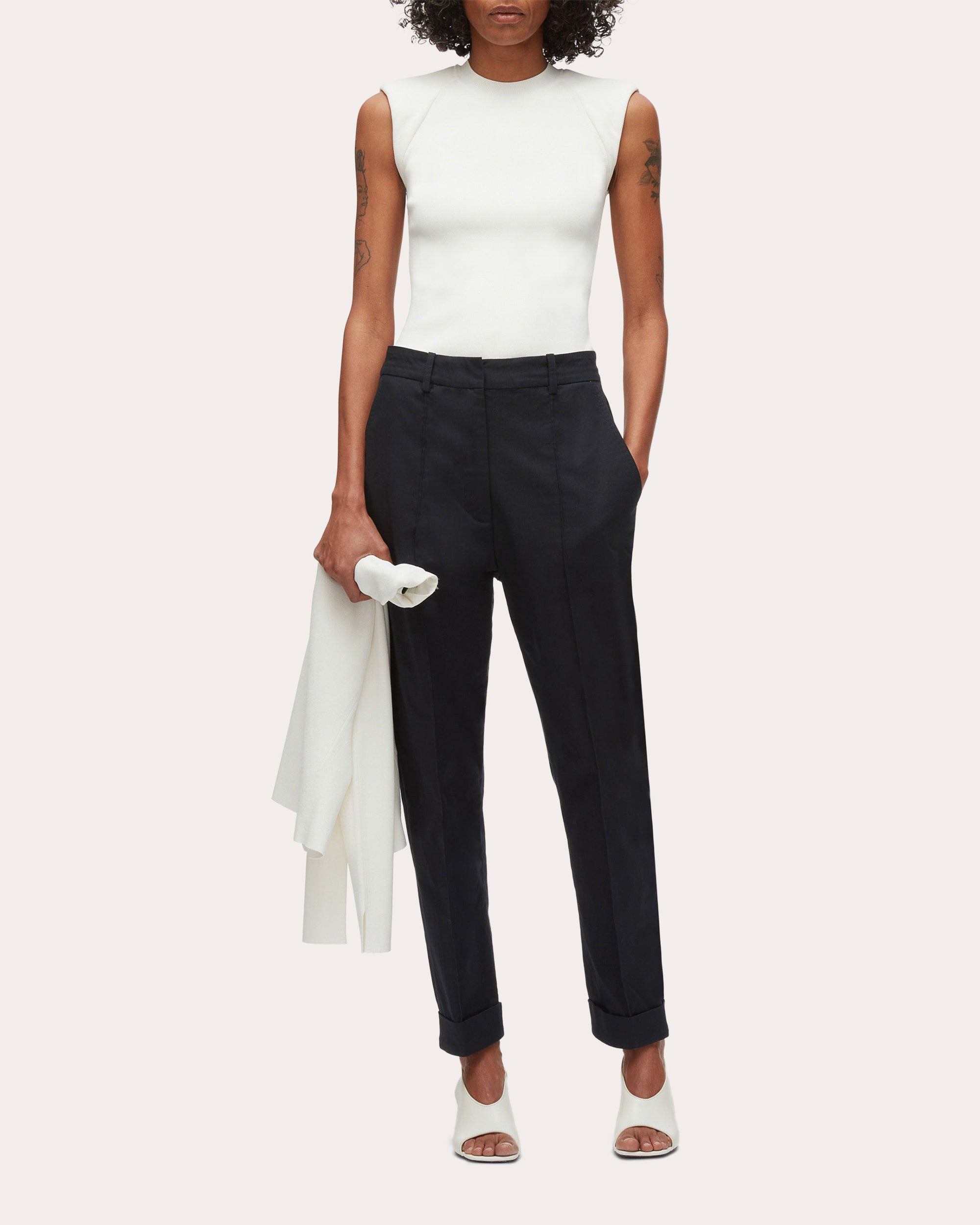 Ribbed Knit Jersey Top - 5