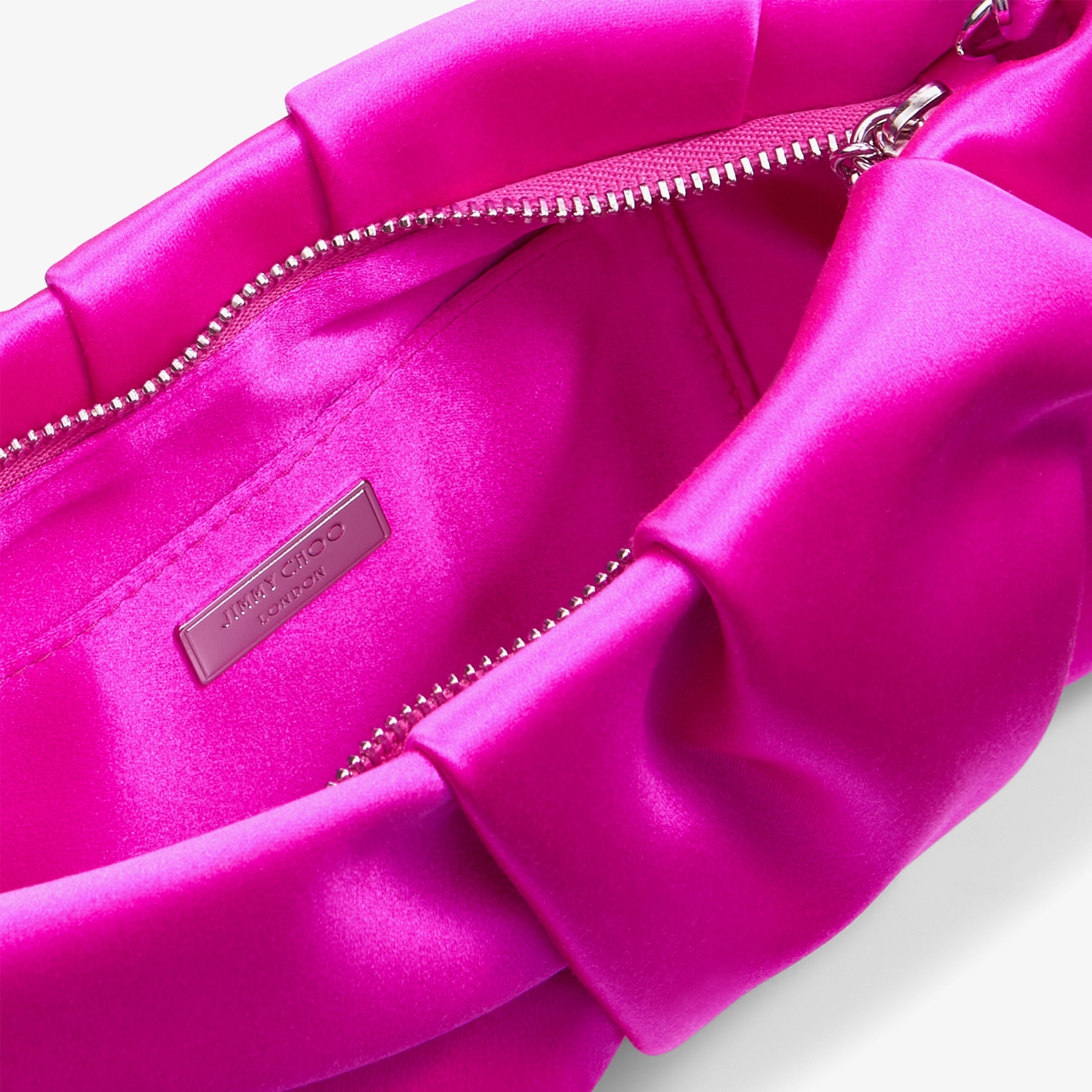 Bonny Clutch
Fuchsia Satin Clutch Bag - 6