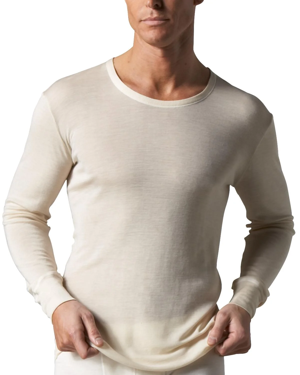 Woolen Silk Long-Sleeve Shirt - 1