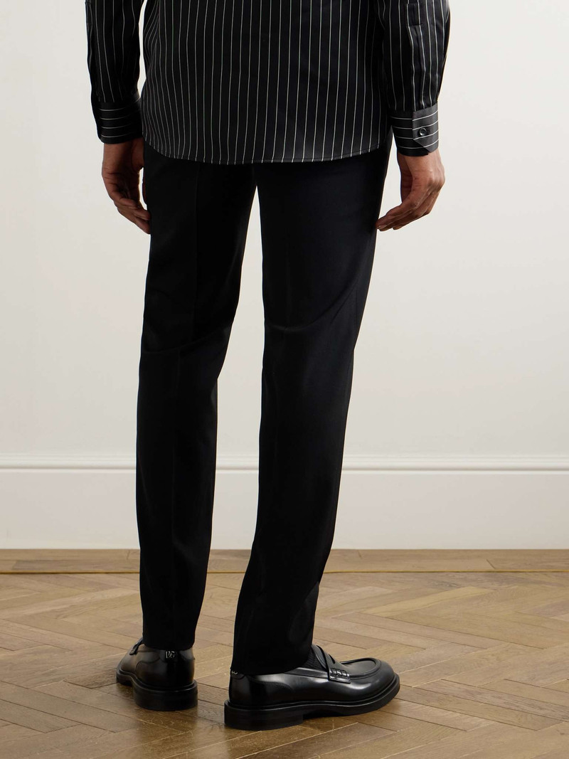 Straight-Leg Stretch-Wool 능직물 바지 4