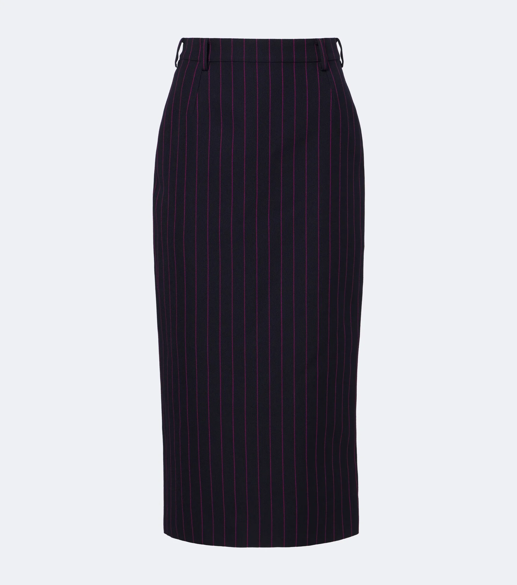Pinstripe virgin wool pencil skirt - 1