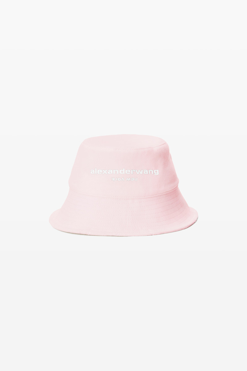 Alexander Wang Distressed Logo Bucket Hat outlook