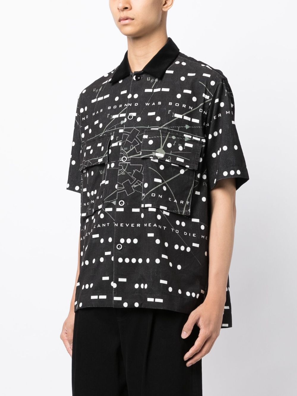 x Interstellar geometric-print cotton shirt - 3