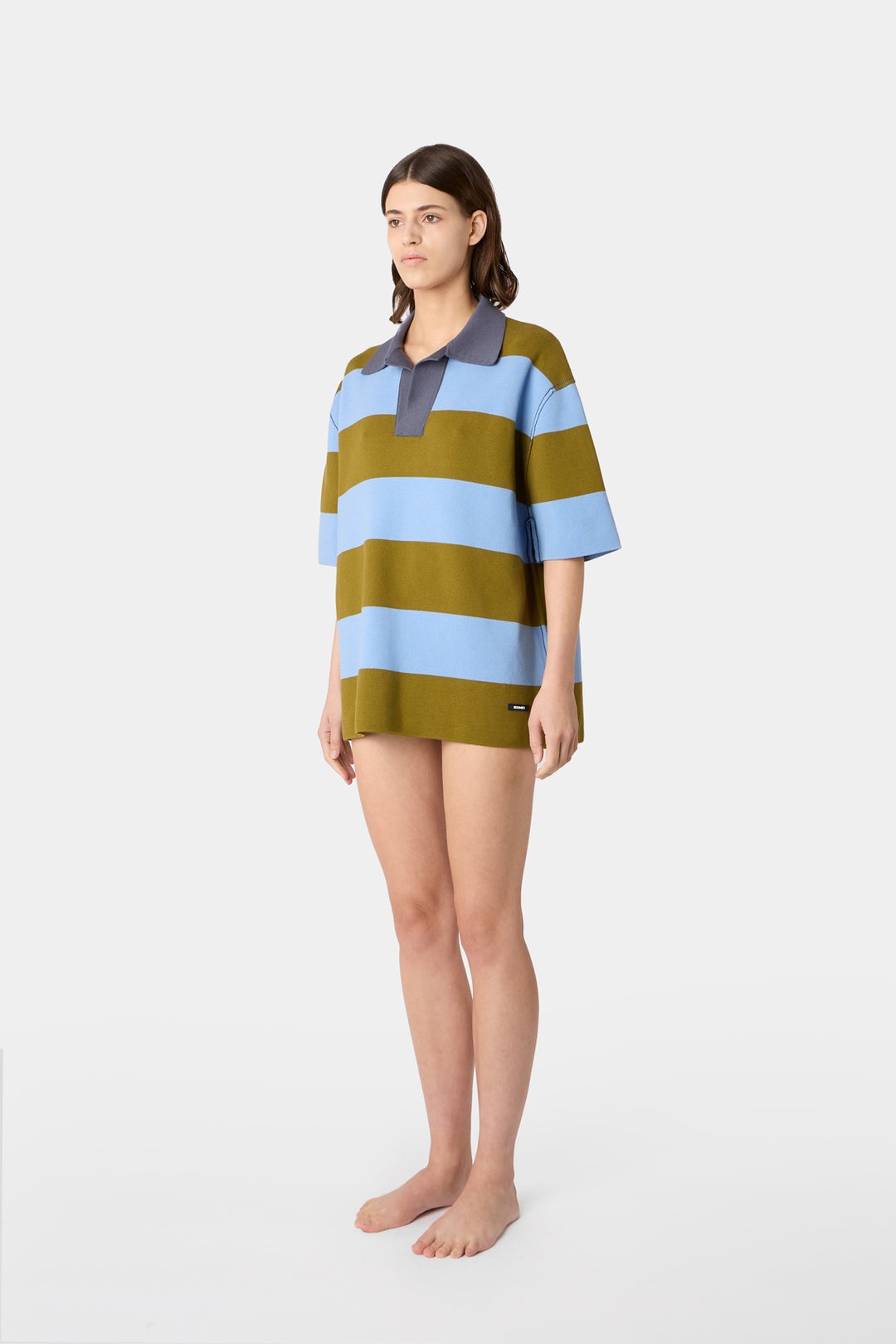 MAGLIAUNITA POLO SHIRT / green & blue stripes - 4