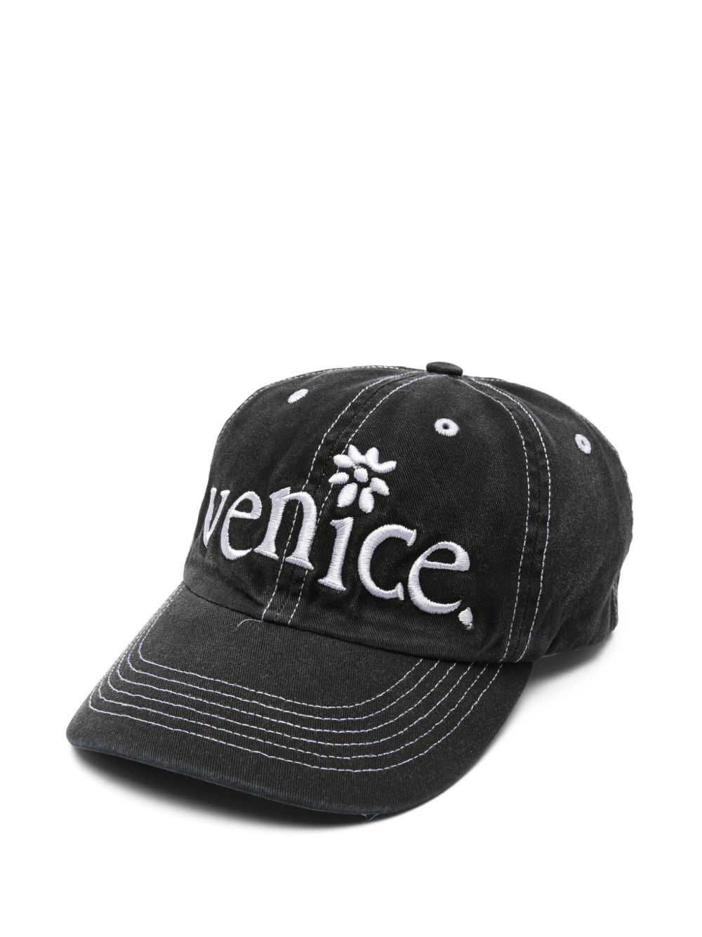 embroidered cap - 1