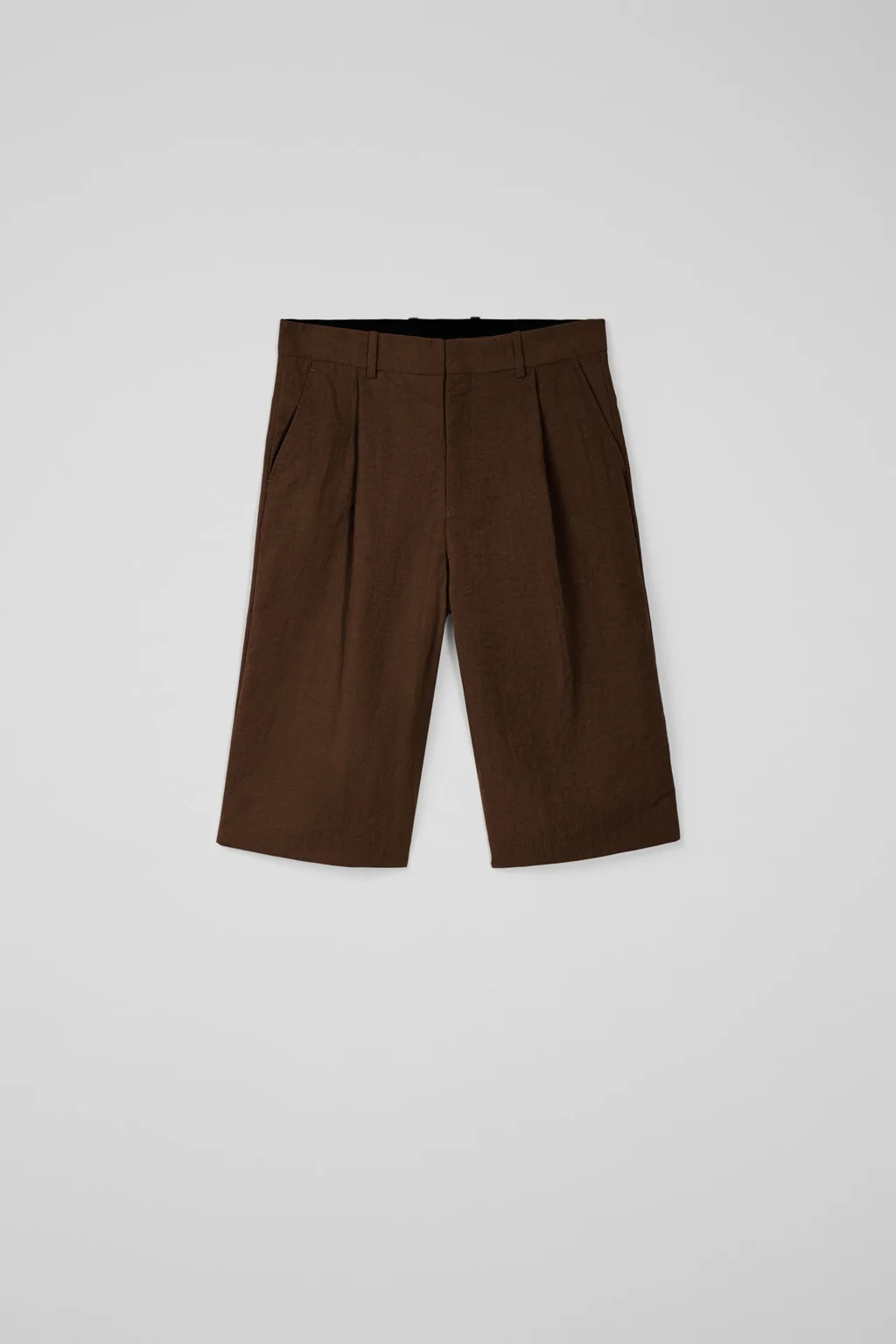 Brown Technical Suit Shorts - 1