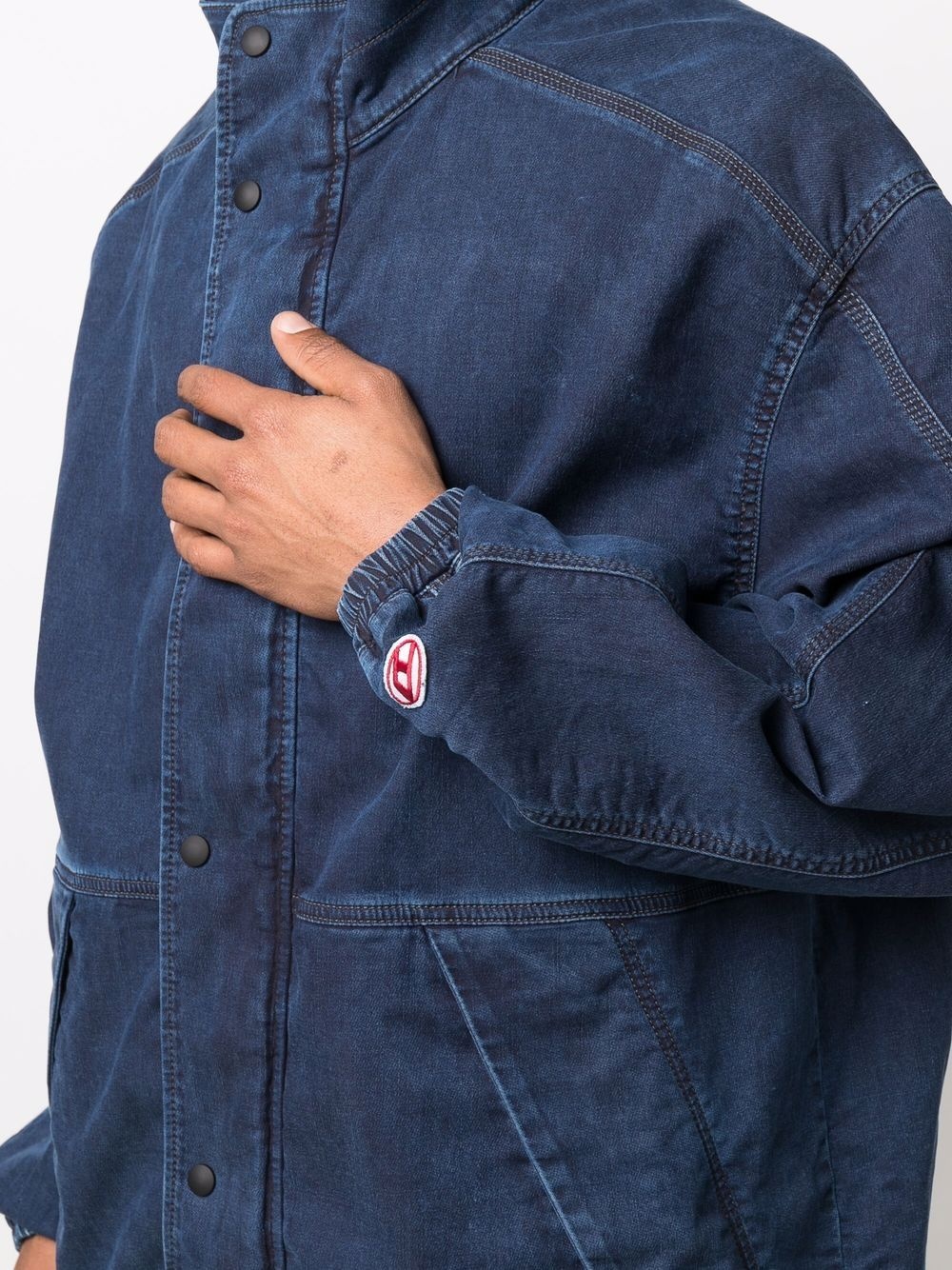 oversized denim bomber jacket - 5