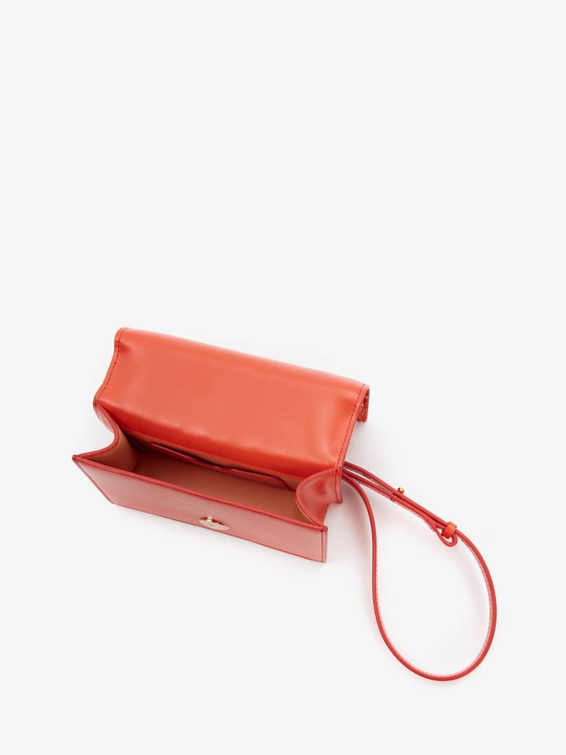 Women's Mini Jewelled Satchel in Orange - 4