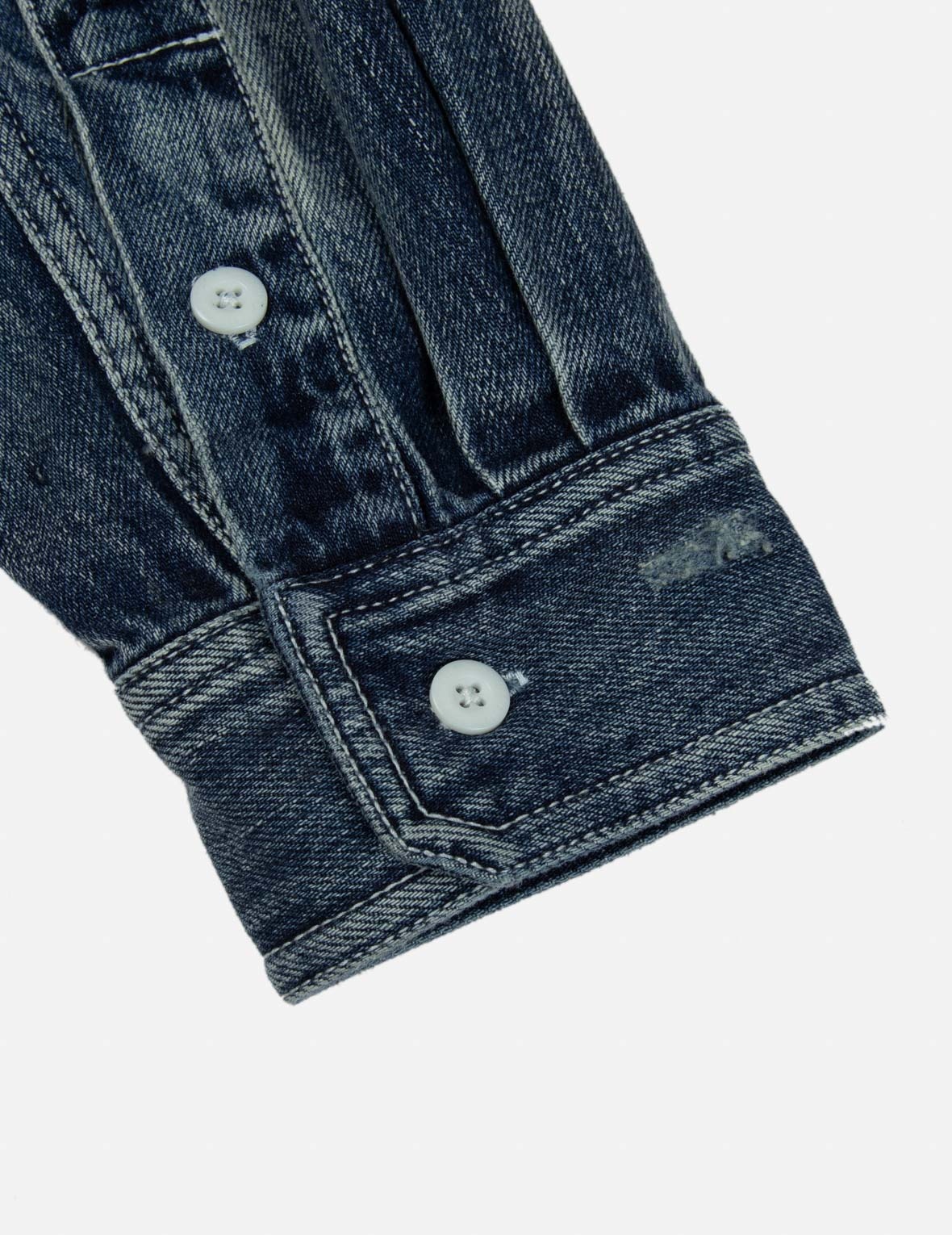 Lucky Slot Machine and Daruma Print Relax Fit Denim Shirt - 7