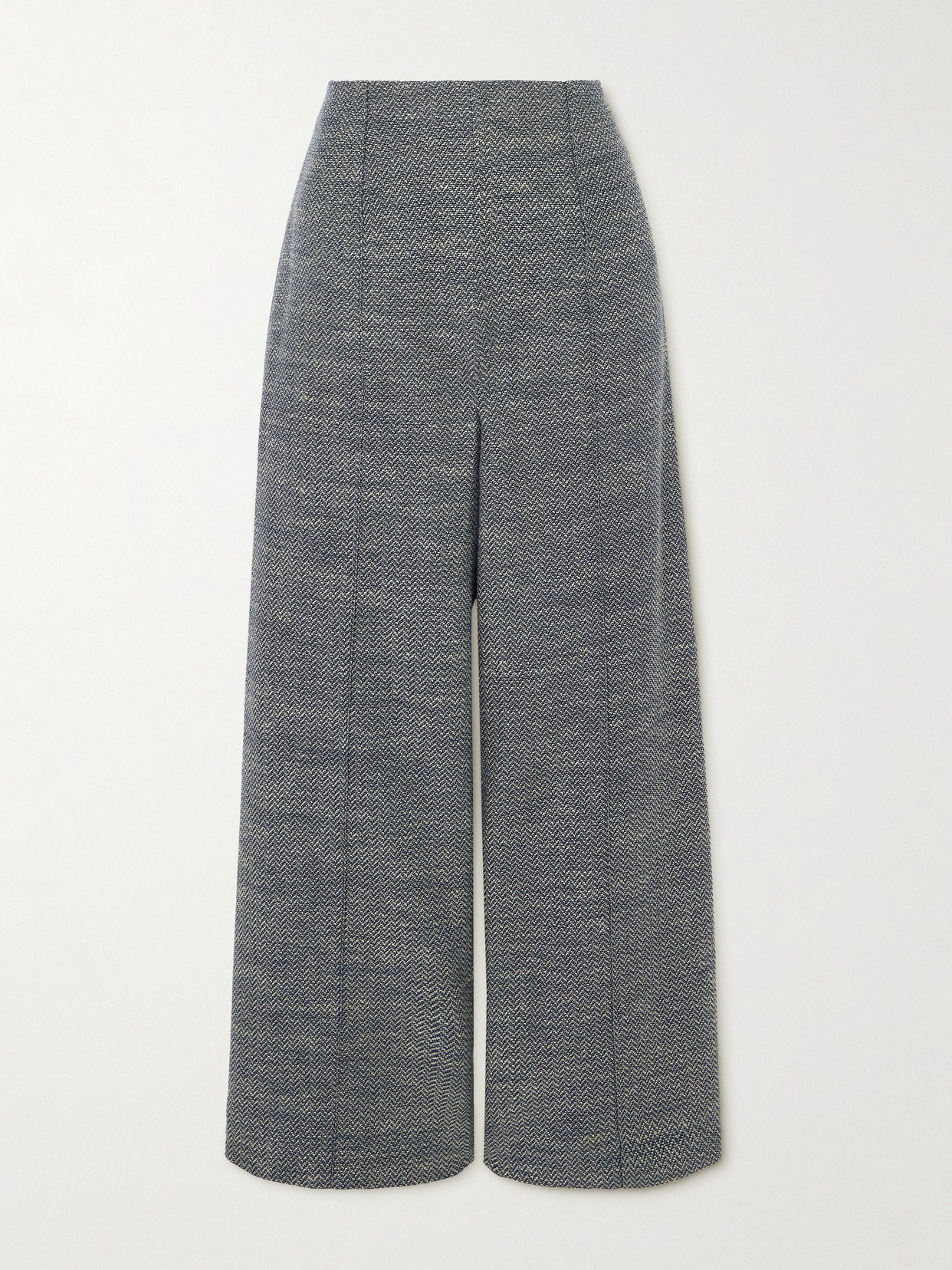 Daffy Pleated Cotton-blend Jacquard Wide-leg Pants - 1