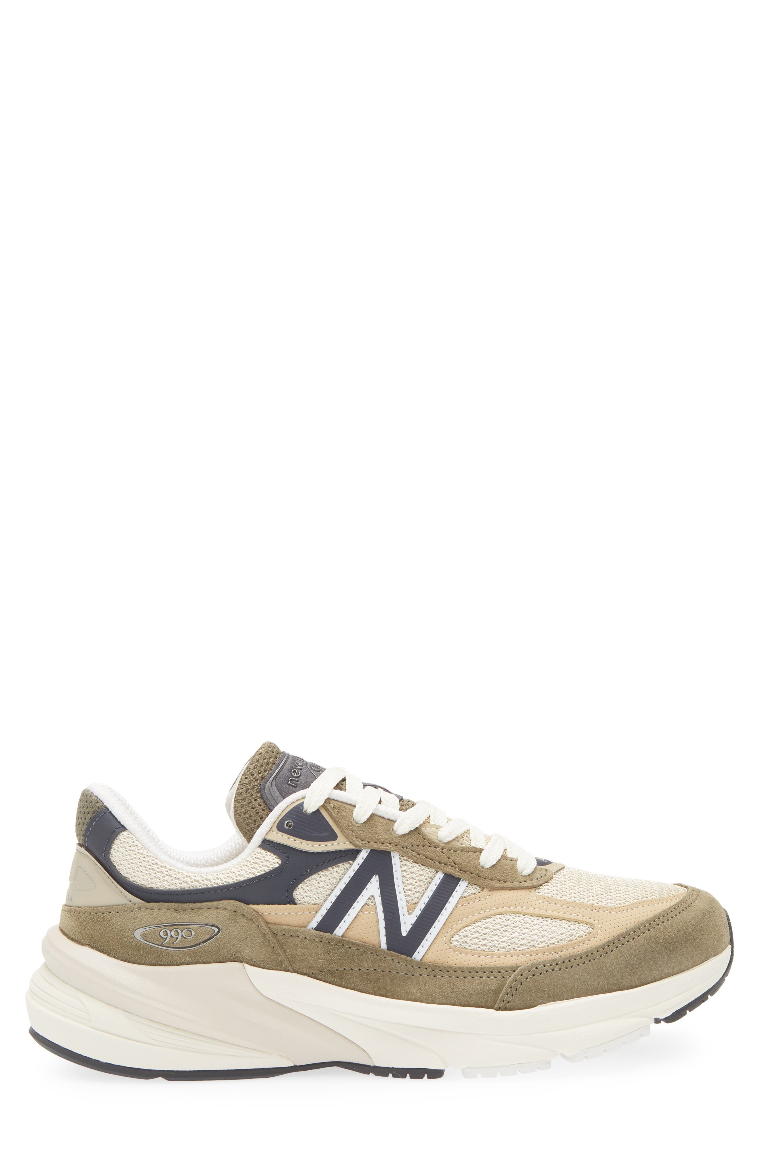 New Balance Made in USA 990 v6 Running Shoe in Dark Camo/Incense at Nordstrom - 3