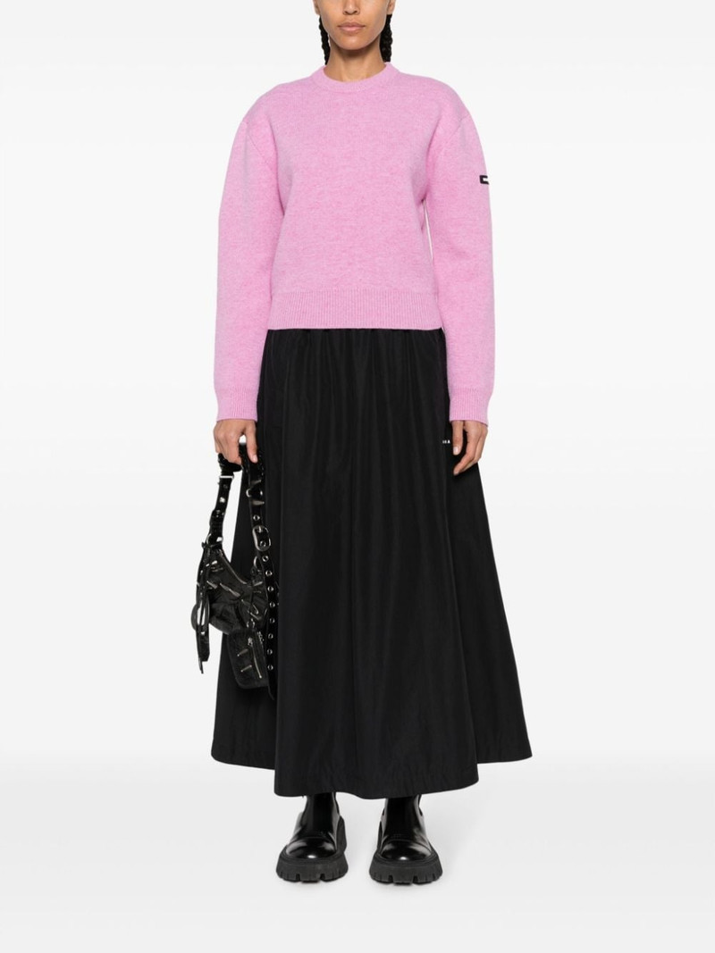 BALENCIAGA logo-embroidered maxi skirt outlook