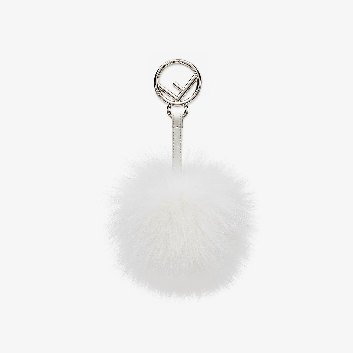 White fox fur charm - 1