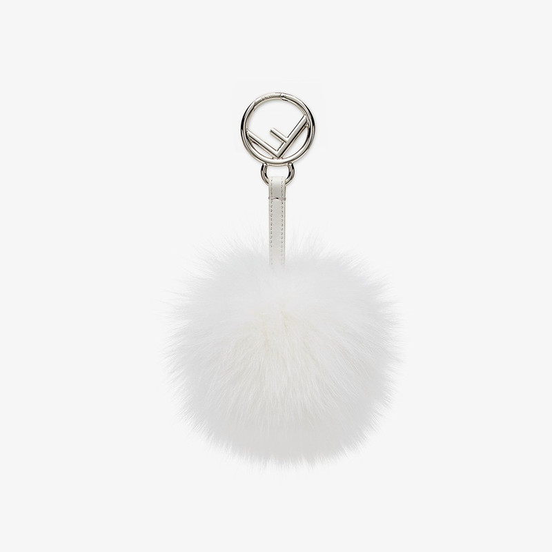 White fox fur charm 1