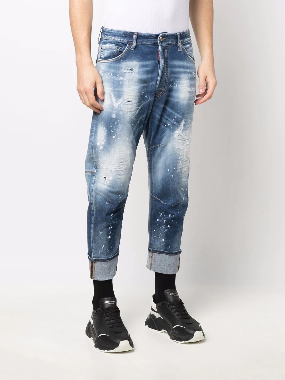 Eviction Notice cropped jeans - 3