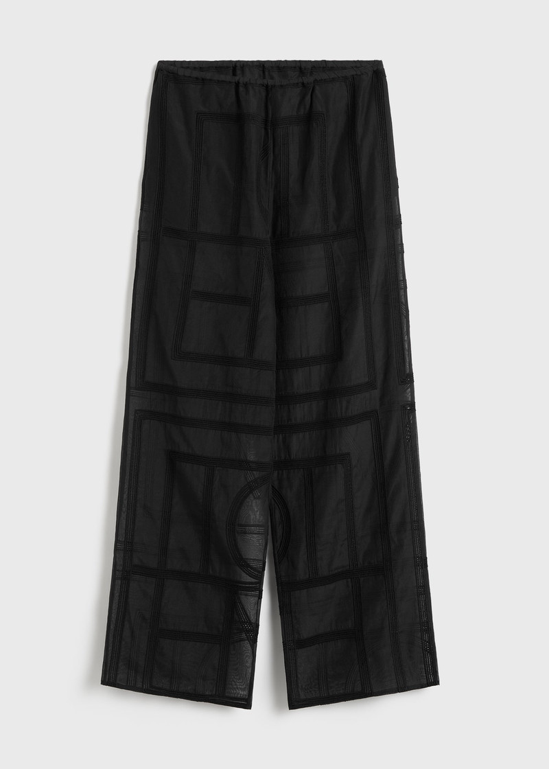 Monogram crochet pj bottoms black 1
