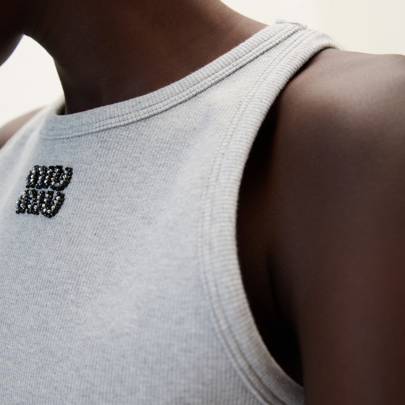 Ribbed jersey racer top 5