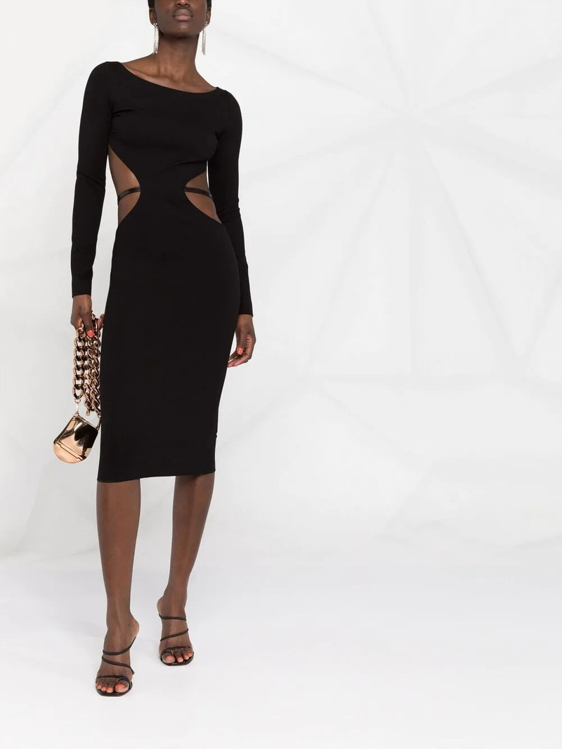 DSQUARED2 long-sleeve cut-out midi dress outlook