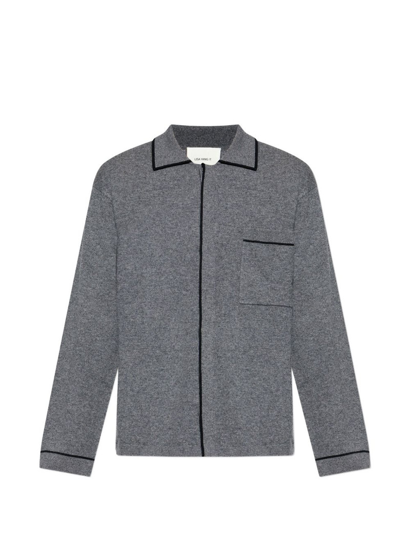 Joshua piped-trim cardigan 1