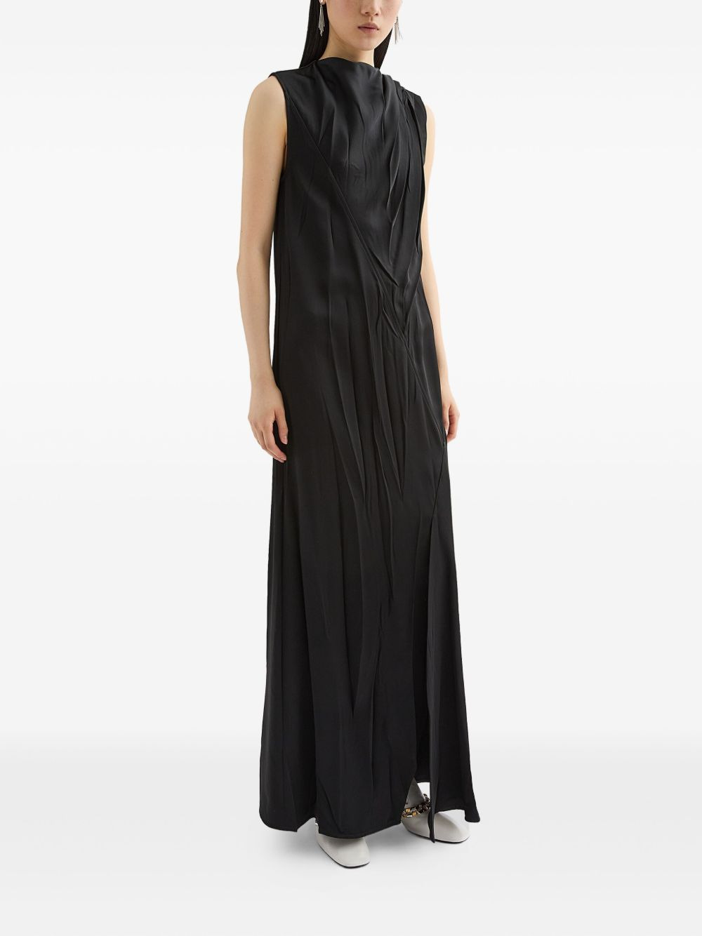 satin maxi dress - 3