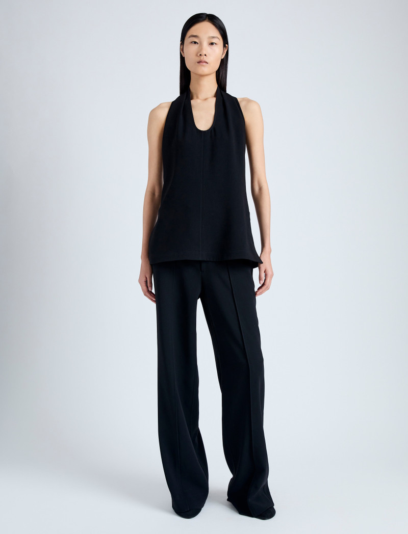 Proenza Schouler Miller Top in Light Matte Viscose Crepe outlook