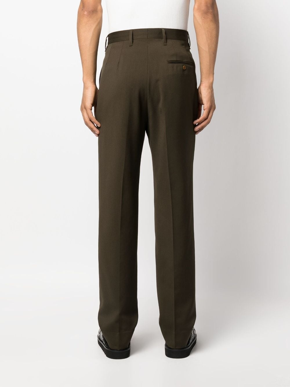 straight-leg tailored trousers - 4