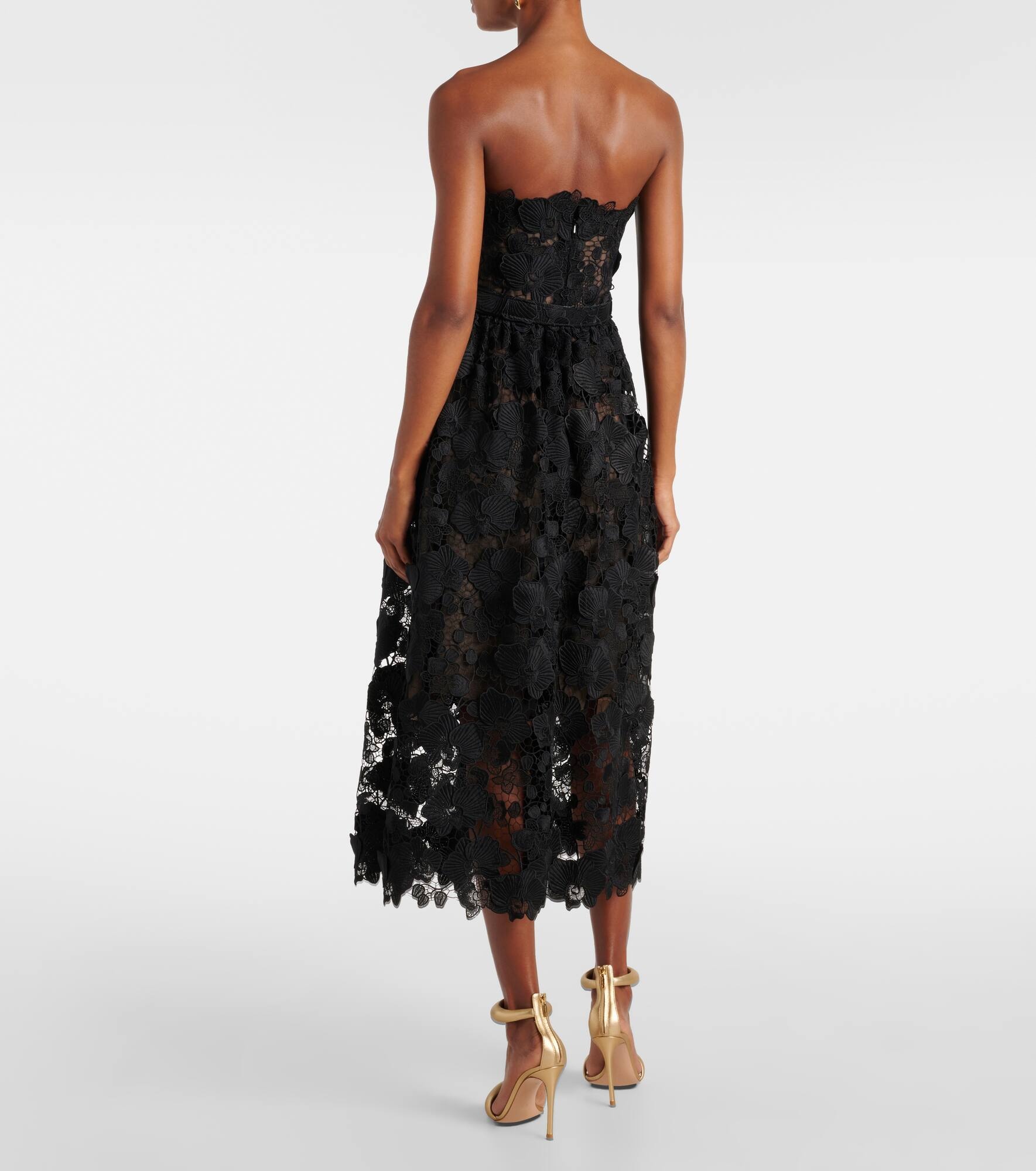 Floral lace bustier gown - 3
