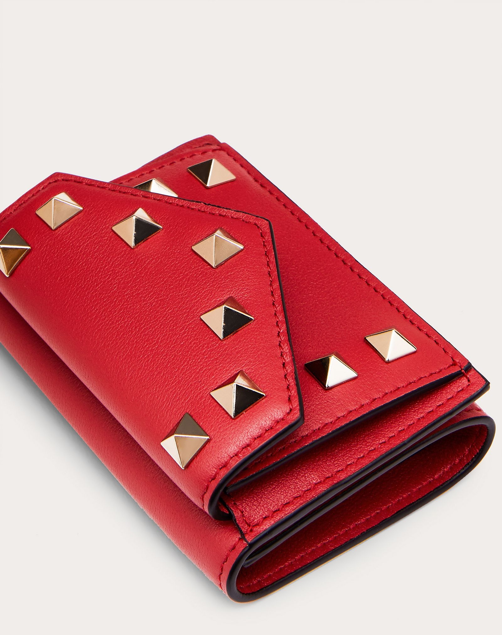 Small Rockstud Calfskin Wallet - 2