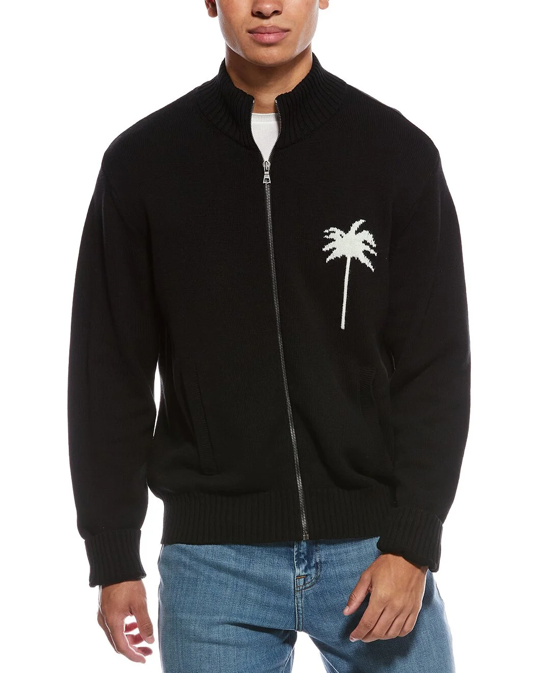 Palm Angels Palms Knit Wool-Blend Track Jacket - 1