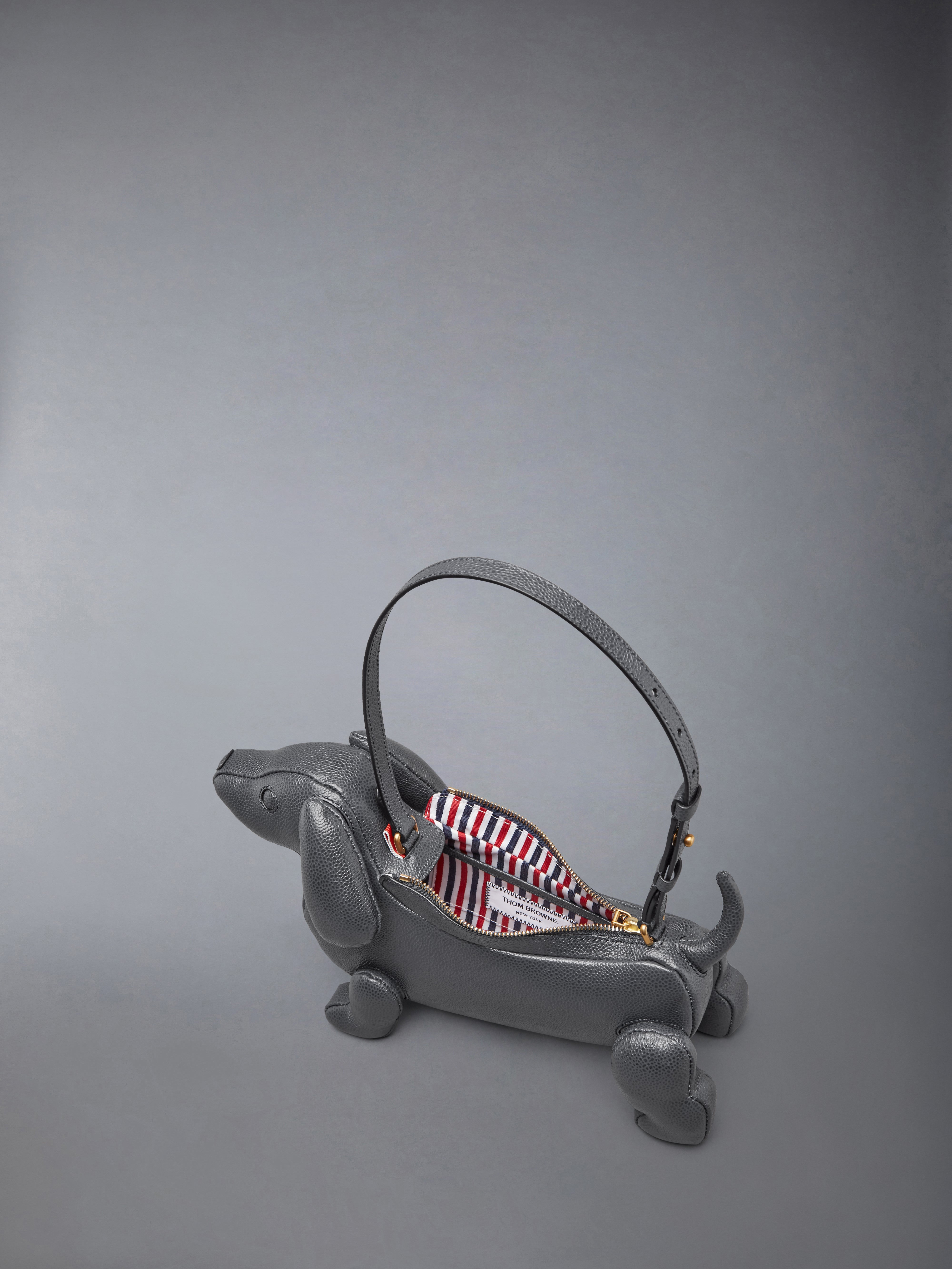 PEBBLE GRAIN HECTOR BAGUETTE BAG - 5