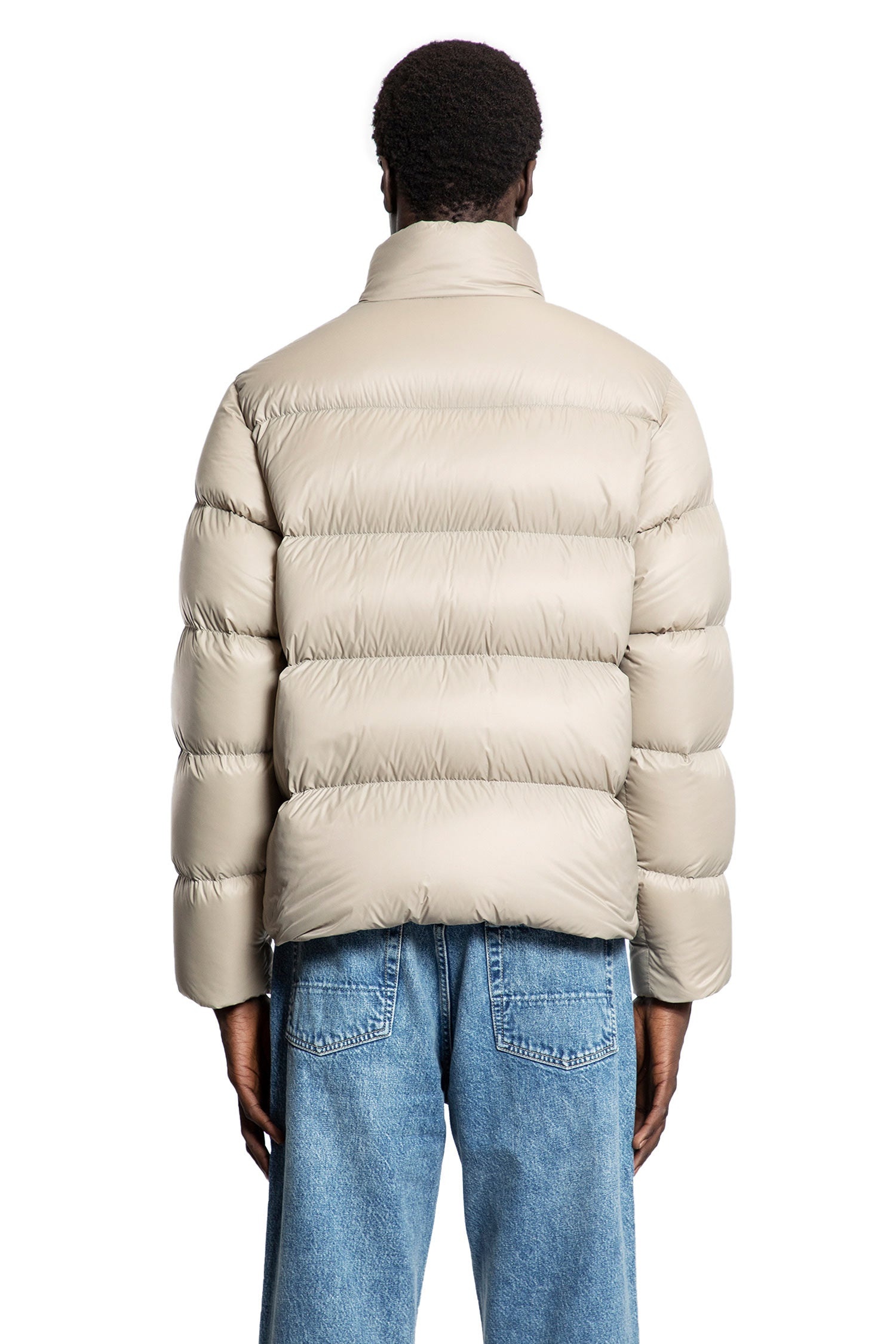 関税込 MONCLER TREVELIN SHORT DOWN JACKET Silver Trevelin Hooded Shearling Short Down Jacket - Short