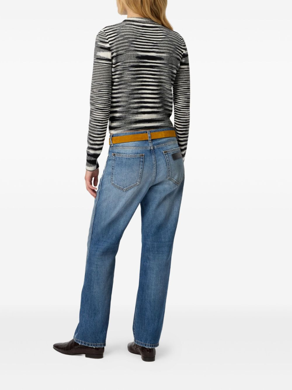 patterned crew-neck sweater - 3