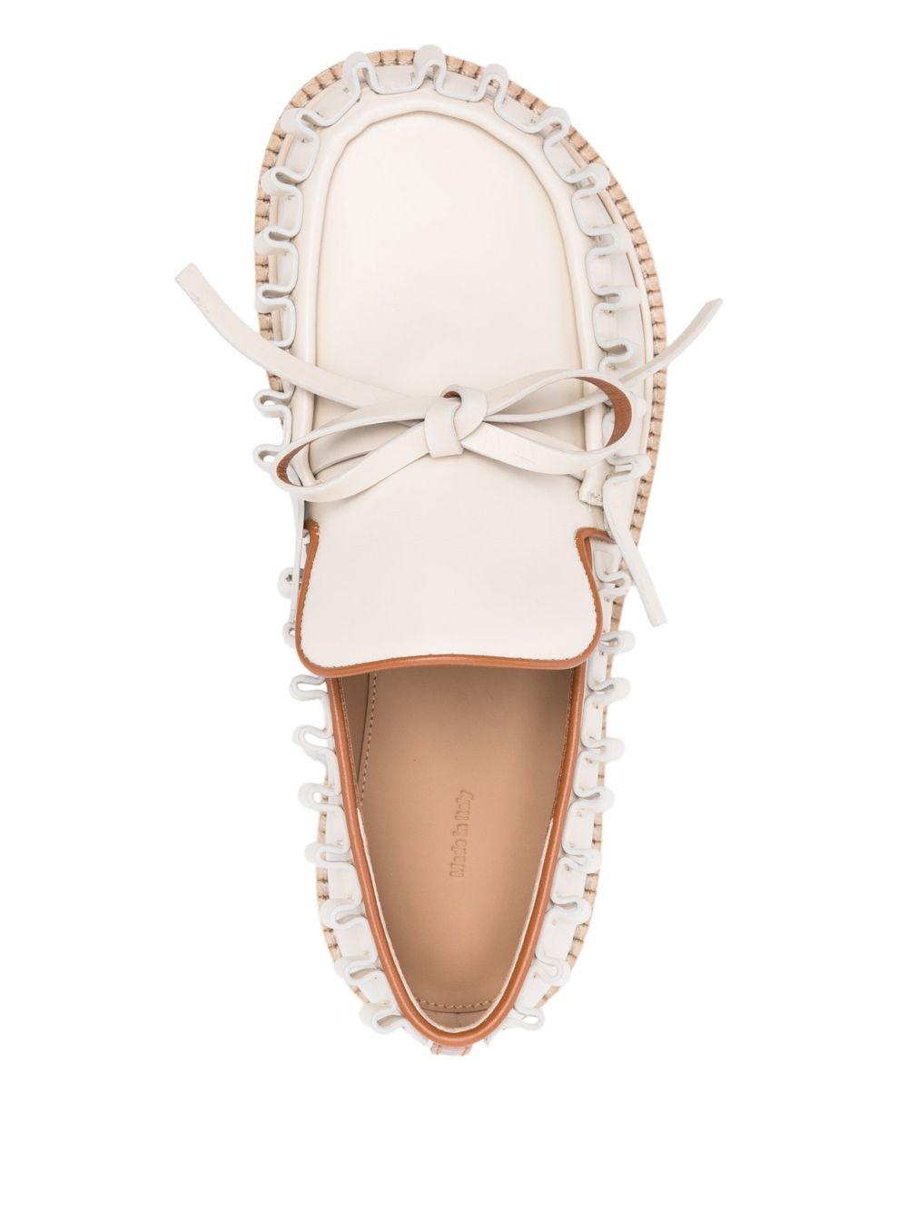 bow-detail leather loafers - 4