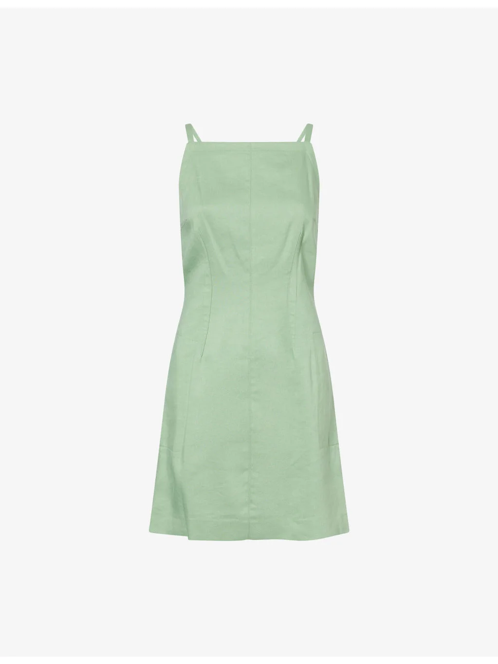 Apron Linen-Blend Mini Dress - 1