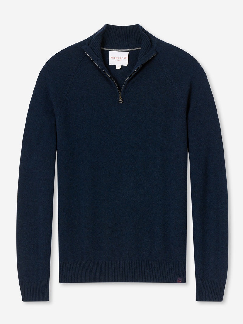 Men's Half-Zip Sweater Finley Cashmere Midnight - 1