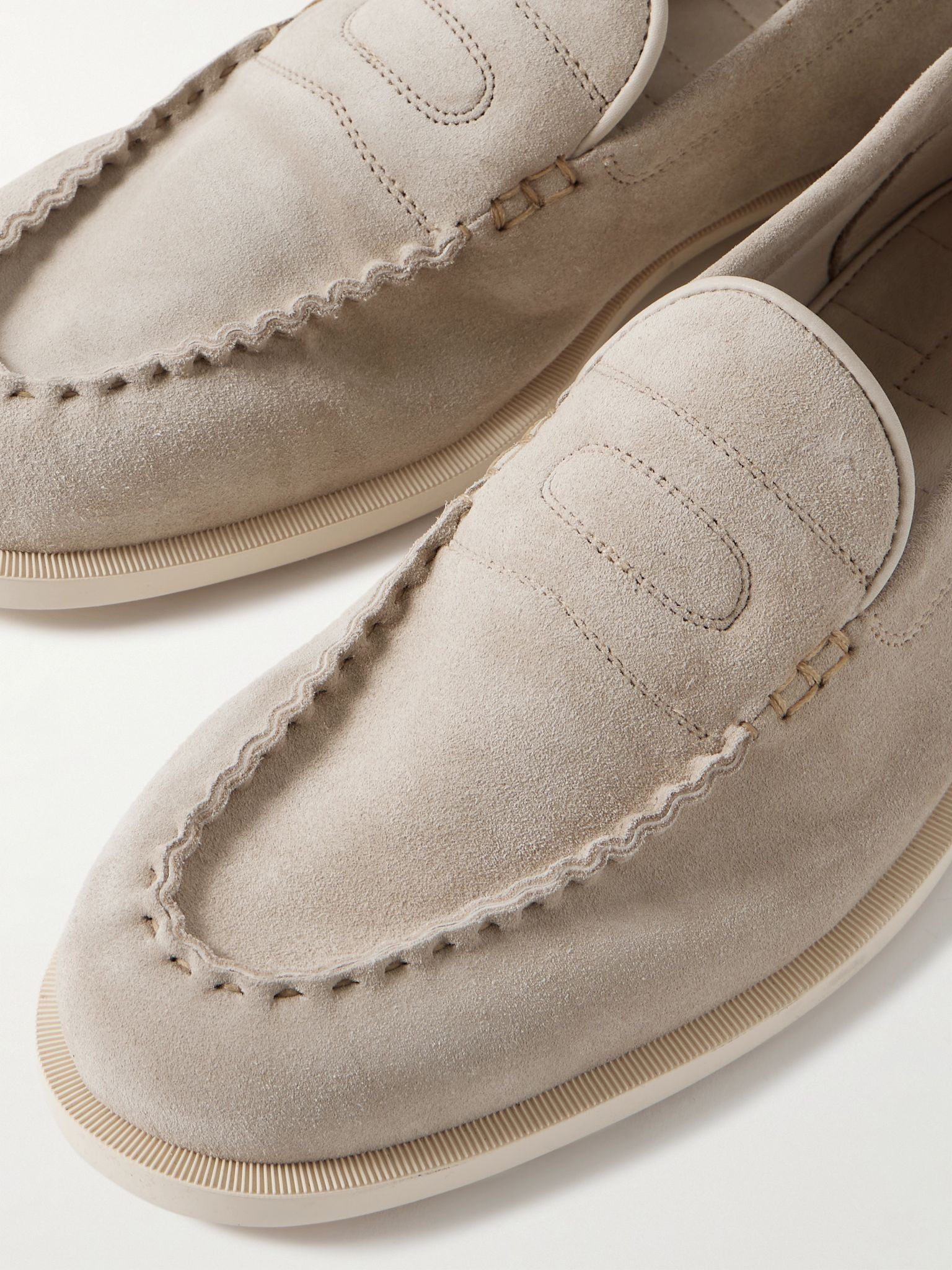 Pace Suede Loafers Beige - 5