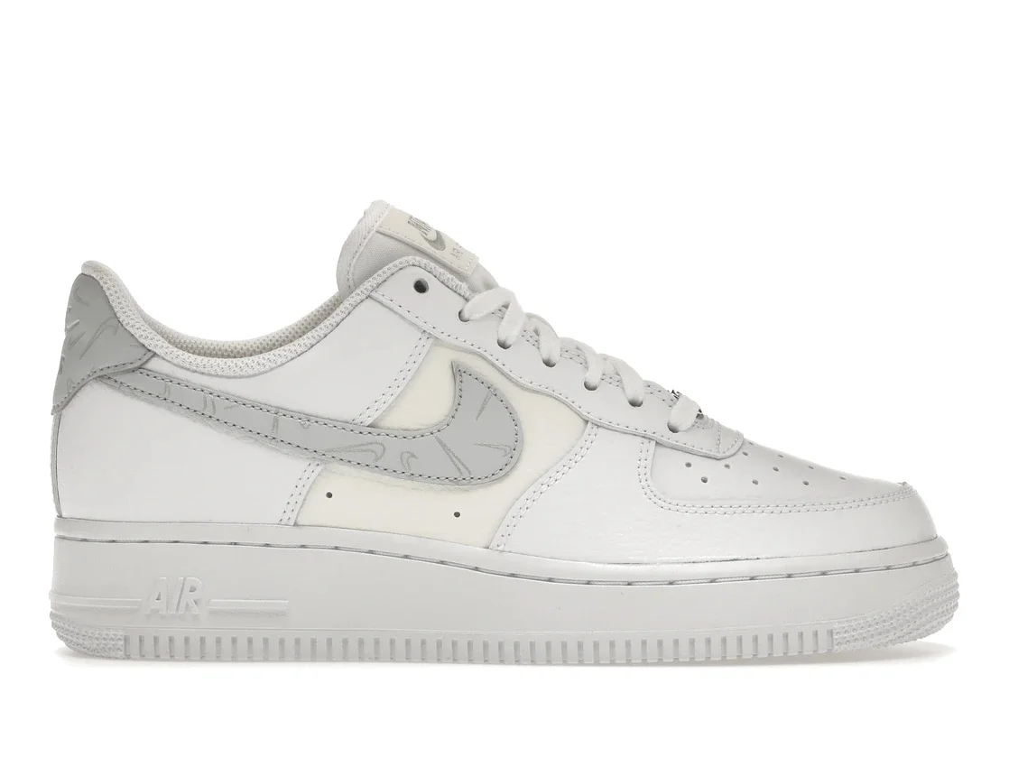 Nike Air Force 1 '07 Mini Swooshes White Sail Metallic Silver Pure Platinum (W) - 1