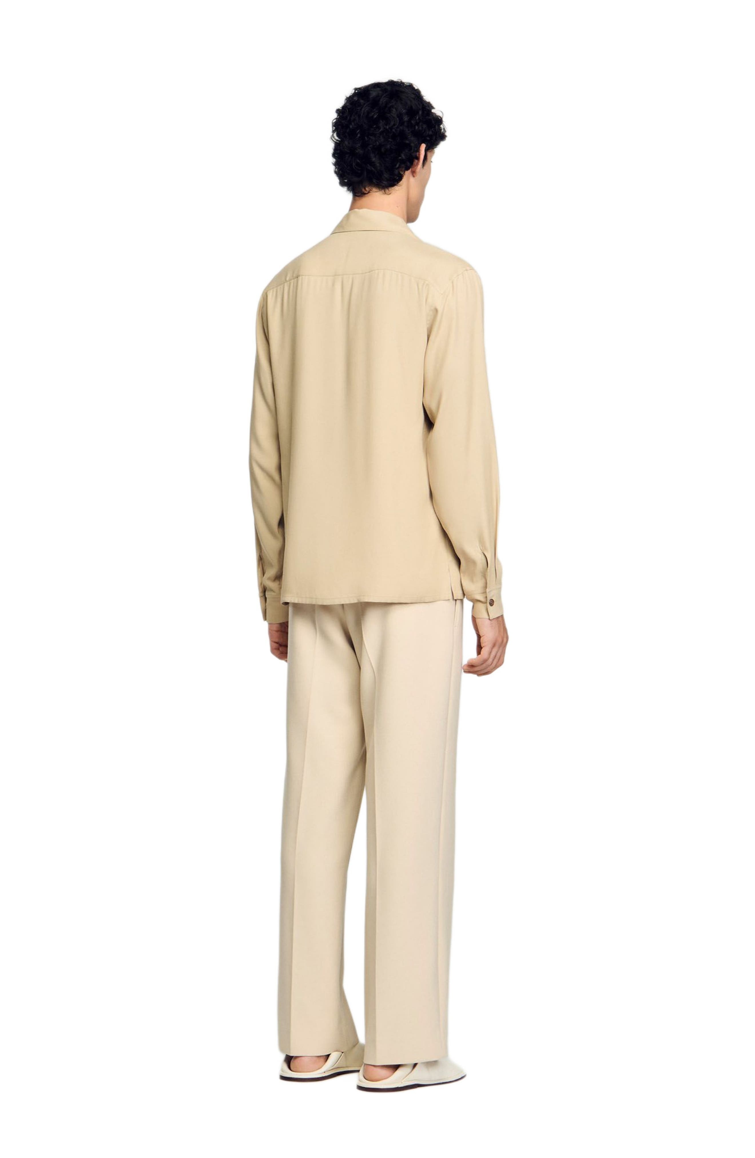SANDRO Floaty shirt in Sand. at Nordstrom - 2