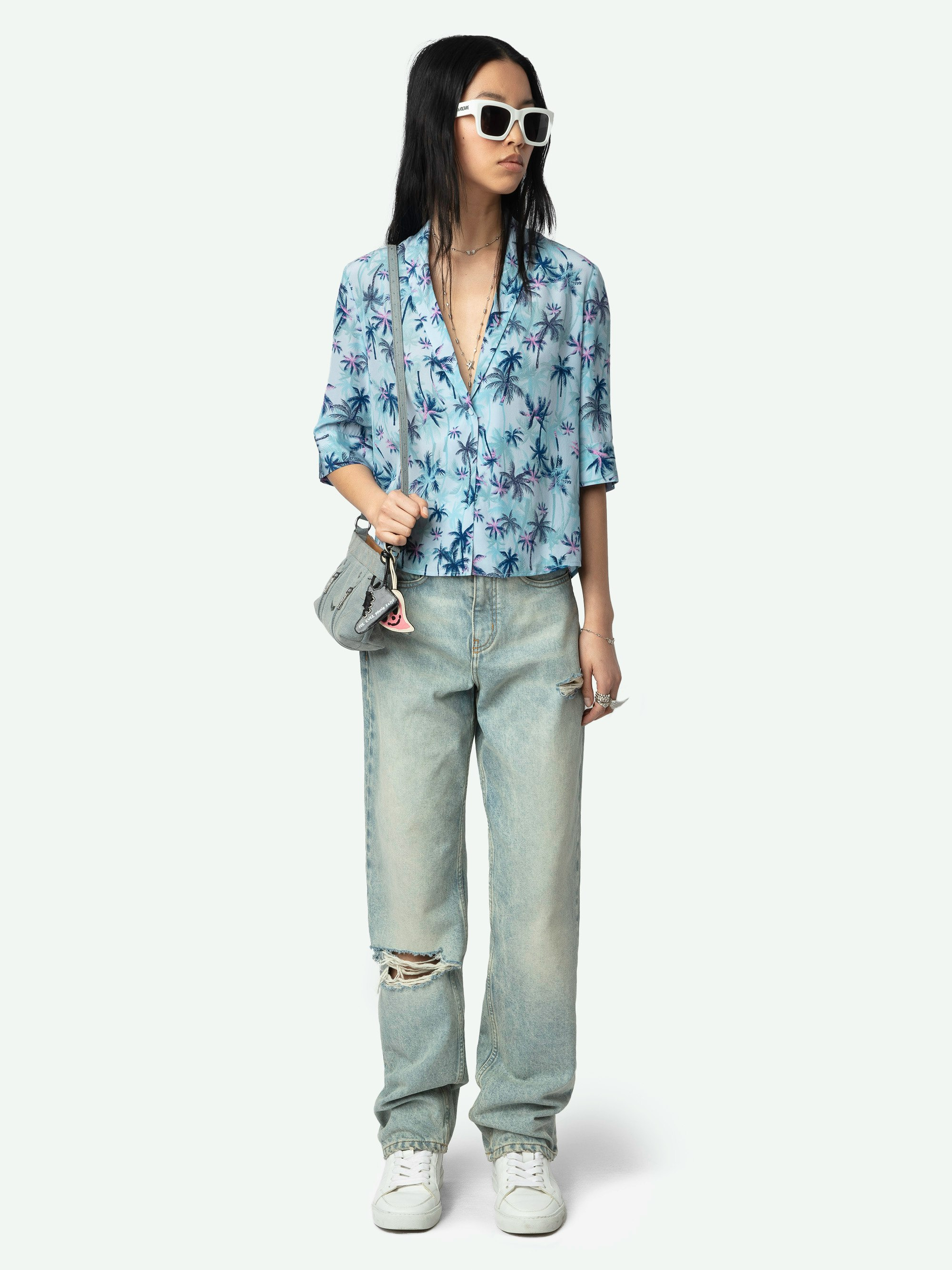 Telmos Resort Printed Silk Blouse - 4