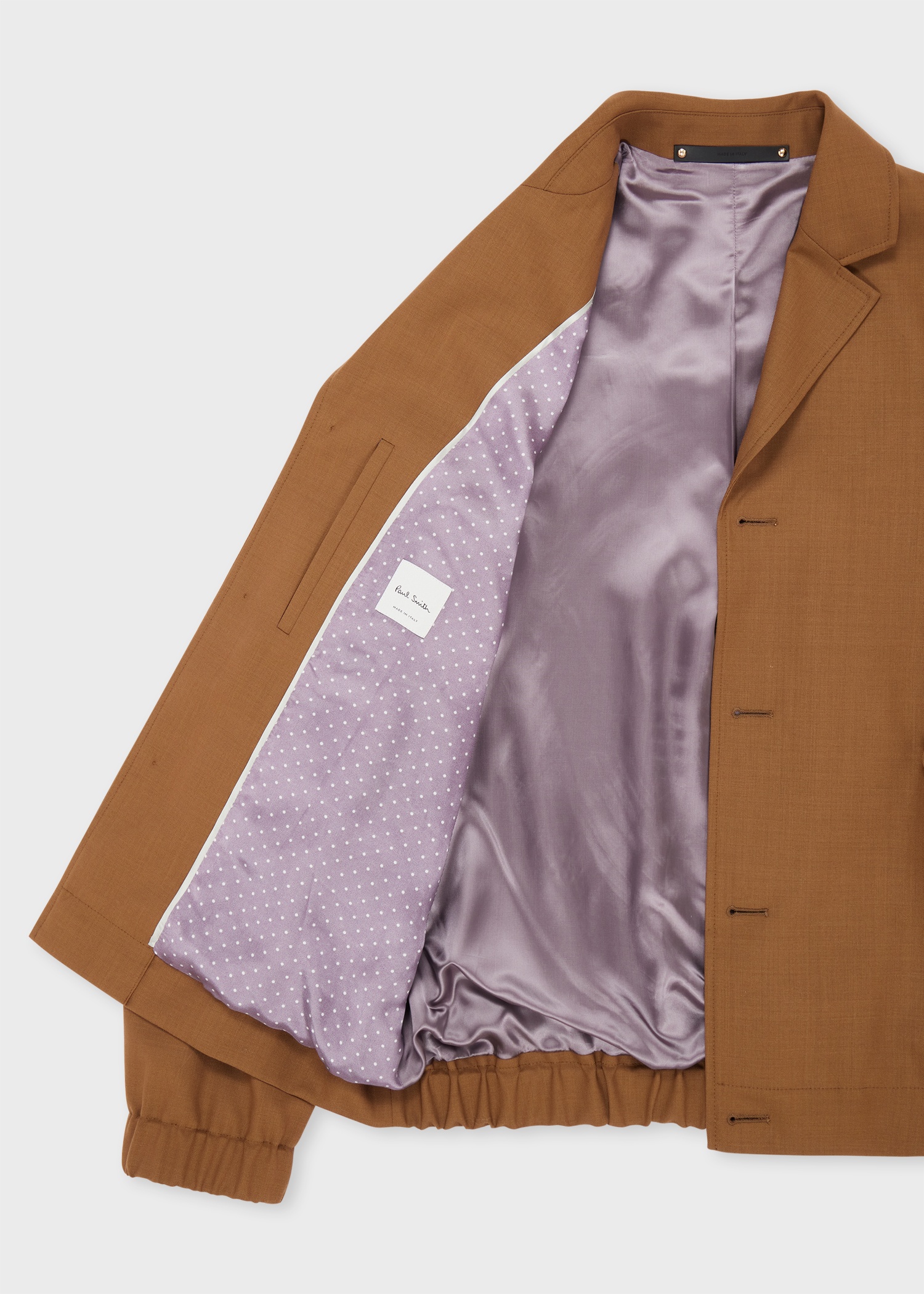 Brown Fresco Wool Blouson Jacket - 4