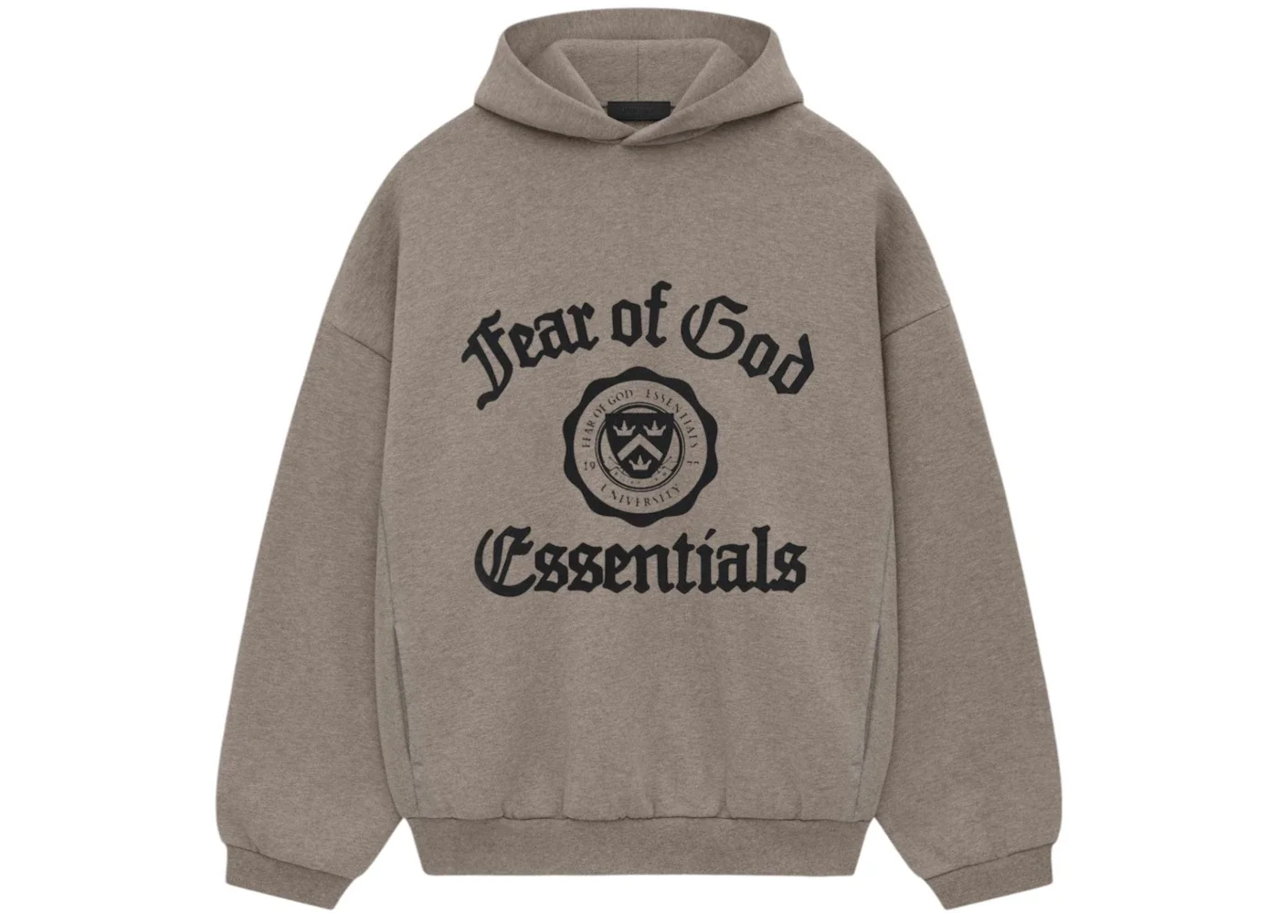 Fear of God Essentials Heavy Fleece Vintage Shrunken Hoodie Heather Gray - 1