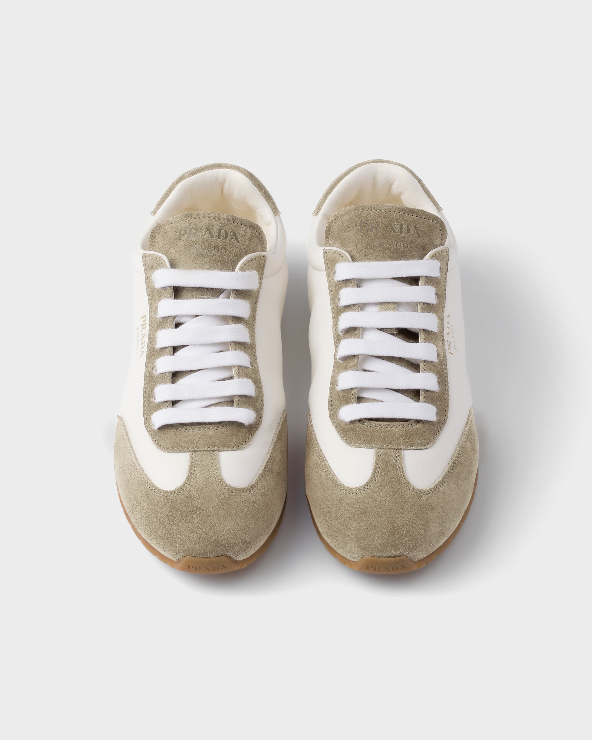 Nappa leather and suede sneakers - 3