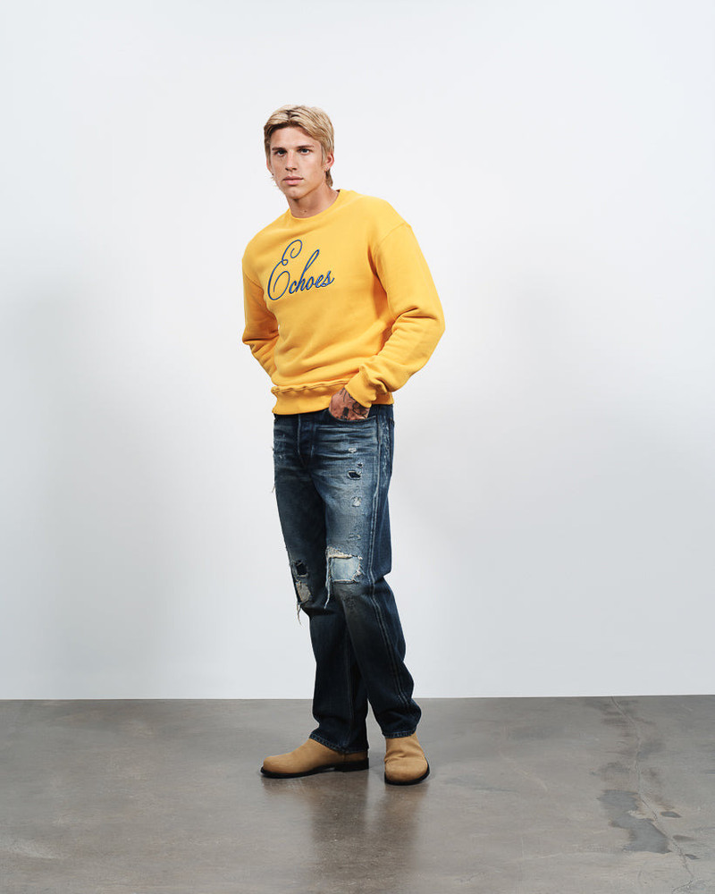 MENS ECHOES SWEATSHIRT IN GOLD 5