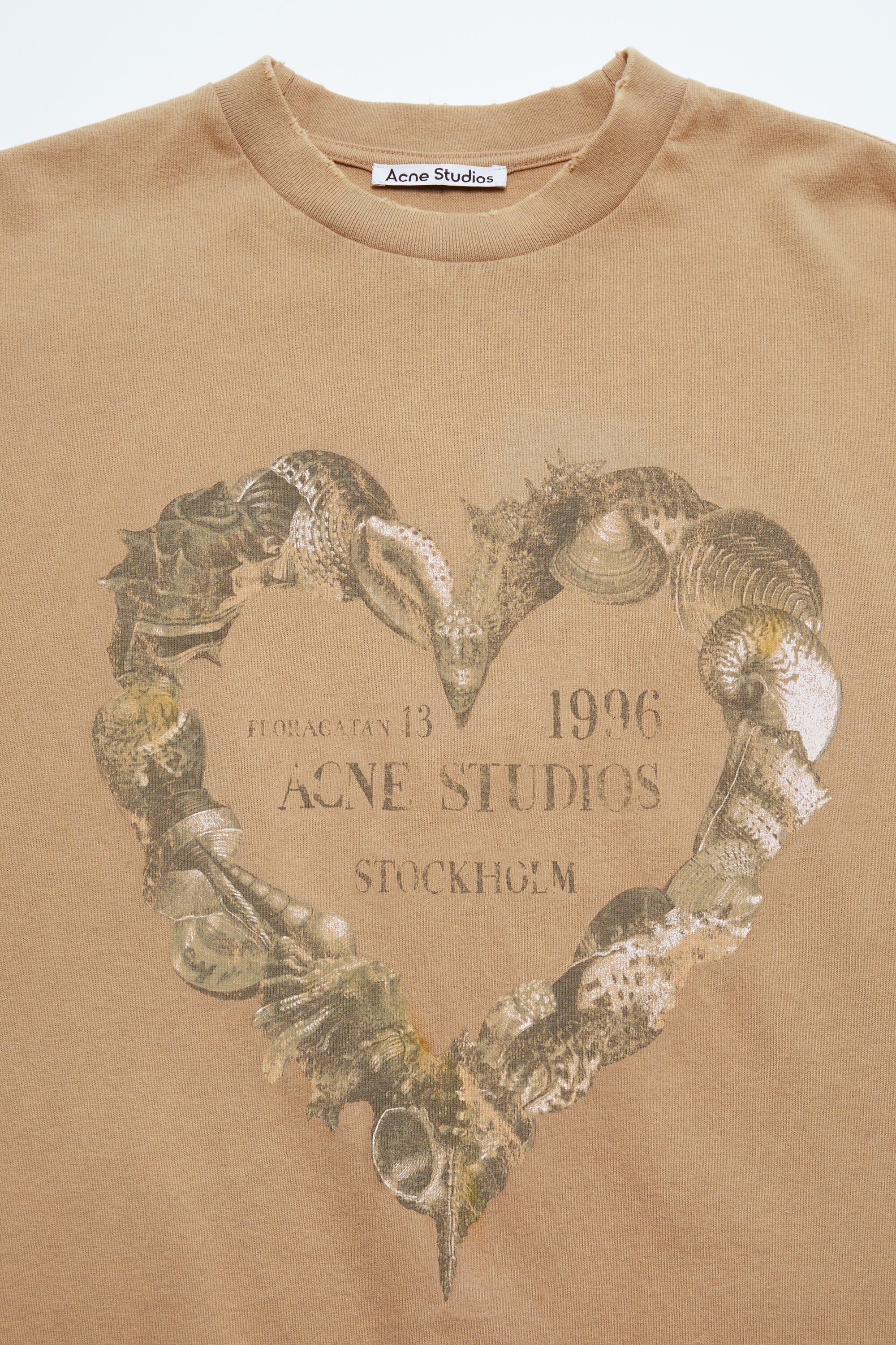 Layered print t-shirt - Sand beige - 4